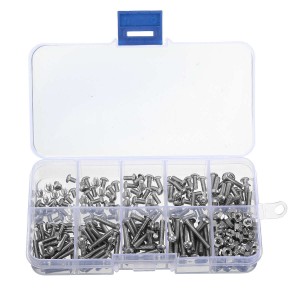 HR0550 340pcs M3 Stainless  Screws Nut Assortment Kit 